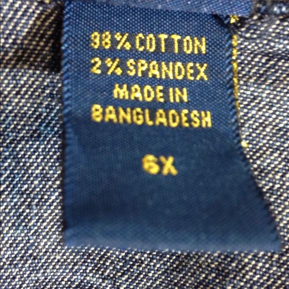 Osh Kosh B'gosh Girls Denim Jacket Size 6X Sequined Guitar On Back - Picture 12 of 13